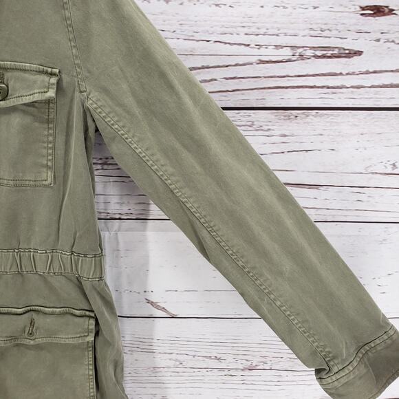 Lucky Brand Women's Green Cotton Blend Pockets Button Up Jacket Size Medium - Picture 6 of 13